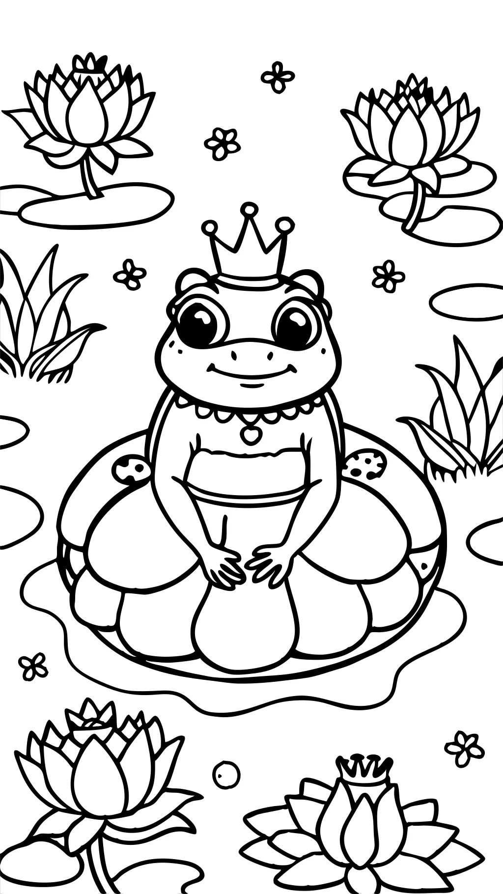 coloriages de princesse grenouille